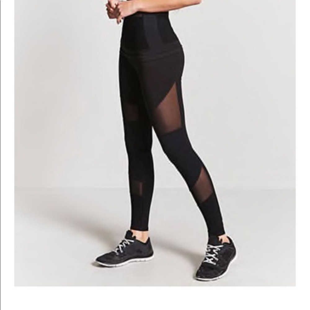 Forever 21 Mesh Cut Out Leggings